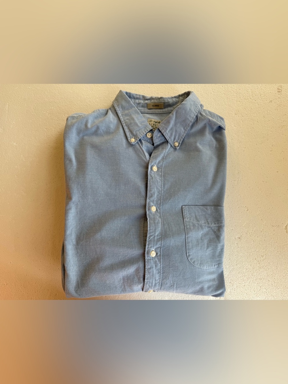 J. Crew Light Blue Button-Down Oxford Shirt